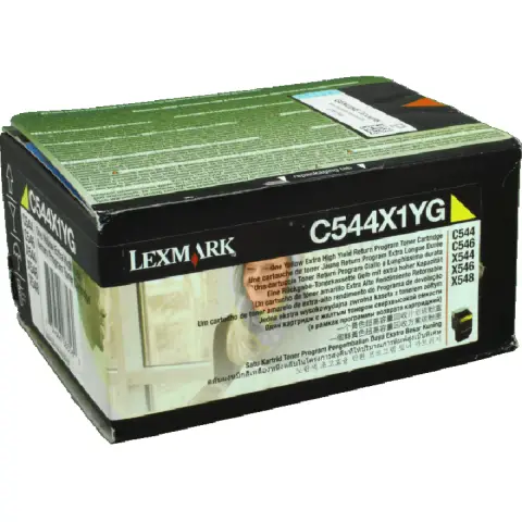 Toner Lexmark C544X1YG Yellow do drukarek (Oryginalny)